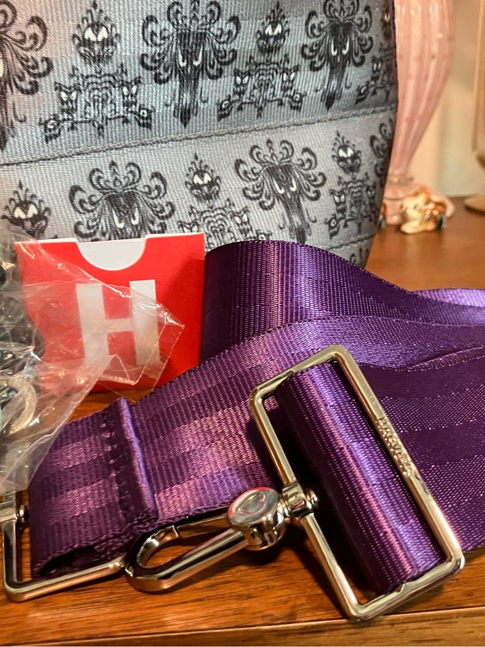 Harvey Seatbelt Disney Haunted Mansion Parkhopper Crossbody Purse - Picture 3 of 7